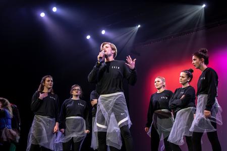 Student Activities Council performs during the 2019 Variety Show. - Photo by Joey Echeverria