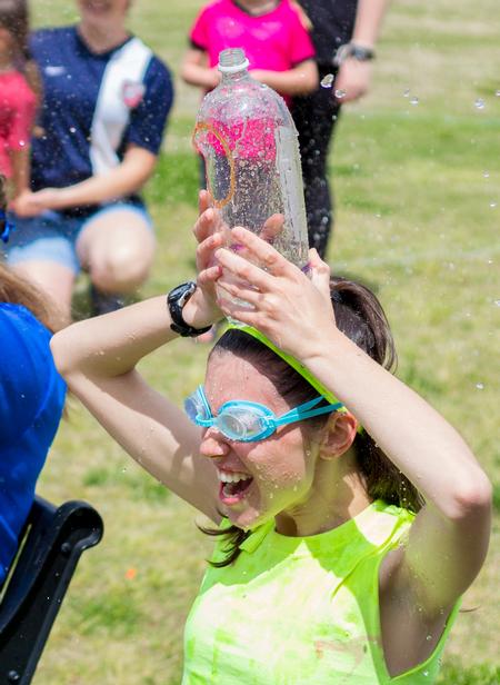 Students from different residence life buildings play games and compete for the Union Cup during Res Life Field Day. - Photo by Nikki Grim