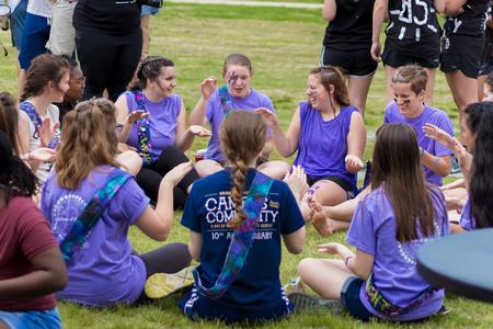 Students from different residence life buildings play games and compete for the Union Cup during Res Life Field Day. - Photo by Nikki Grim