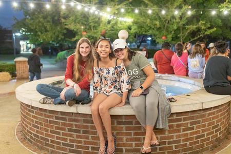 Students enjoy the Fountain Fair outside the PAC. - Photo by Kristi McMurry Woody