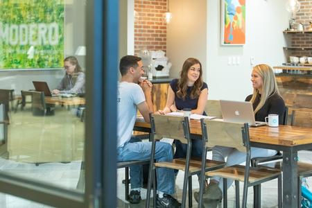 Students enjoy Modero, an on-campus coffee shop. - Photo by Kristi McMurry Woody