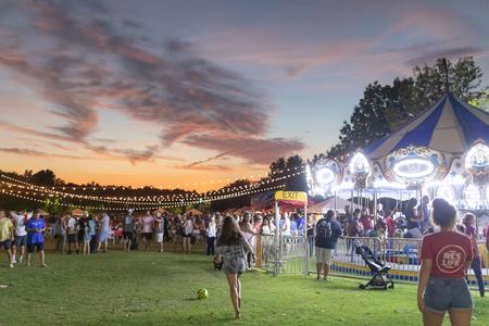 Guests of Family Weekend enjoy Union Night on the Great Lawn. - Photo by Kristi McMurry Woody