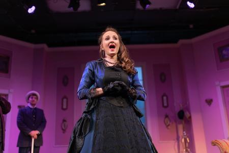 Shelby Morris, music education major, performs in Impresario in the WD Powell Theatre. - Photo by Kristi McMurry Woody