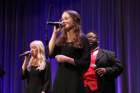 Shelby Morris, music education major, performs during the Fall Choral Concert.  - Photo by Kristi McMurry Woody