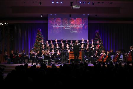 The department of music performs Handel's Messiah in the chapel. - Photo by Kristi McMurry Woody