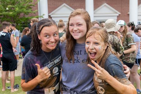 Students pose for a picture after the Residence Life 1/2K.  - Photo by Nikki Grim