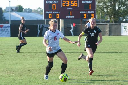 Addison Dunn plays against Spring Hill College during Family Weekend. - Photo by Jess Newendyke