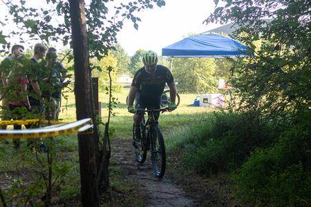 Participants begin the bike ride portion in the Family Weekend "Run Roll Dash" event. - Photo by Joey Echeverria