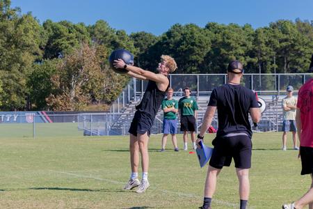 Students participate in Greek Olympics. - Photo by Nikki Grim