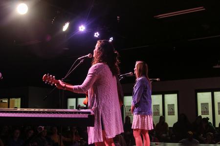 Students play in Open Mic Night in Barefoots Joe. - Photo by Hannah Heckart