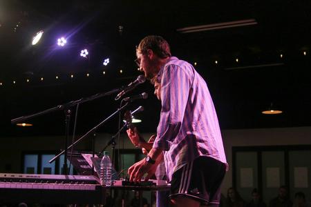 Students play in Open Mic night in Barefoots Joe. - Photo by Hannah Heckart