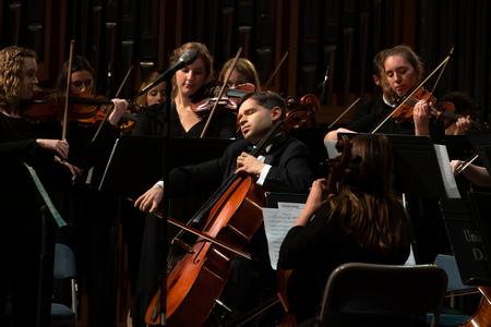 The Union Orchestra plays during the annual Fall concert in the chapel. - Photo by Joey Echeverria