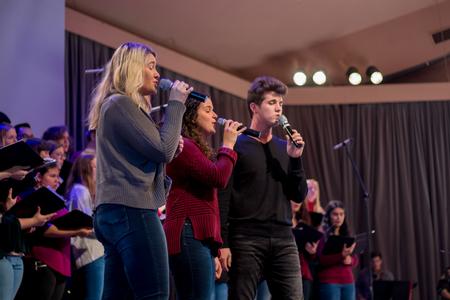 Students perform the annual Christmas concert in the chapel. - Photo by Nikki Grim