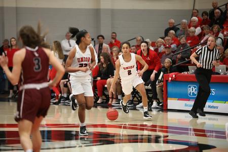 Jada Smith dribbles down the court in a game against Lee University.  - Photo by Kristi McMurry Woody