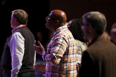 Guests worship during the West Tennessee Evangelism Rally. - Photo by Kristi McMurry Woody