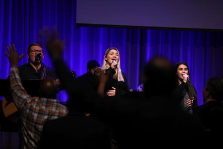 Music students lead music during the West Tennessee Evangelism Rally. - Photo by Kristi McMurry Woody