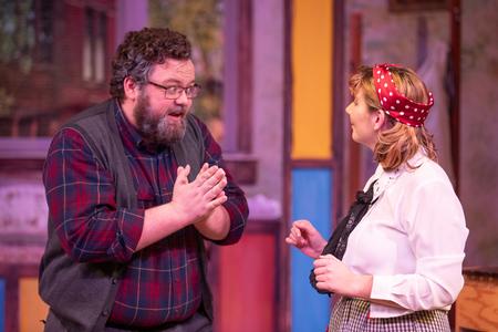 Christopher Hearn, history major, and Caroline Adcock, psychology major, perform in "You Can't Take it With You." - Photo by Kristi McMurry Woody