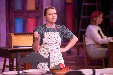 Isabella Gray, communication studies major, performs as Rheba in the UU Theatre production of "You Can't Take It With You." - Photo by Kristi McMurry Woody
