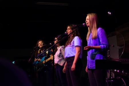 Just Sisters performs in Barefoots Joe. - Photo by Naomi Mengel