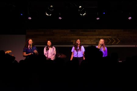 Just Sisters performs in Barefoots Joe. - Photo by Naomi Mengel
