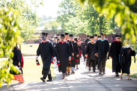 Students and faculty process into Spring Commencement. - Photo by Kristi McMurry Woody