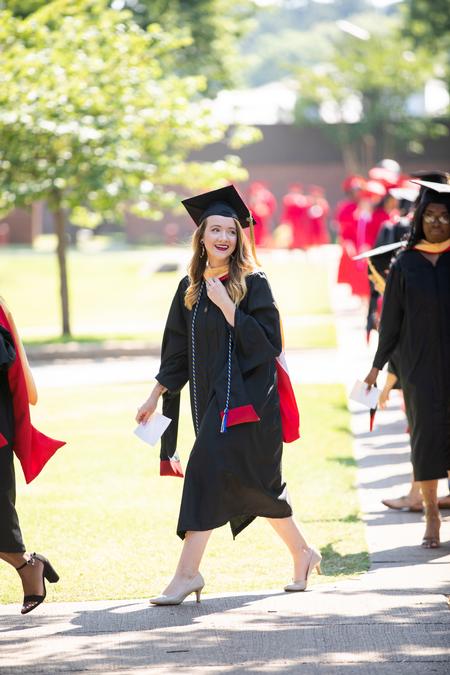 MBA students process into Spring Commencement. - Photo by Kristi McMurry Woody