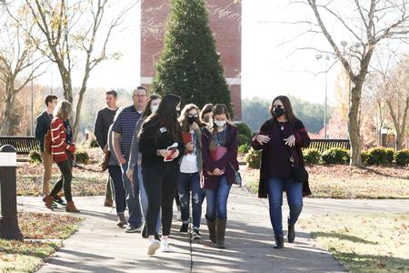 Prospective students and their families take a tour of campus during Day at the U. - Photo by Sarah Palmer Goff