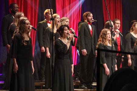 Music students perform in A Thankful Christmas. - Photo by Sarah Palmer Goff