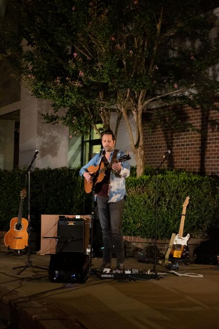 The Kernal performs outside Barefoots Joe. - Photo by Joey Echeverria