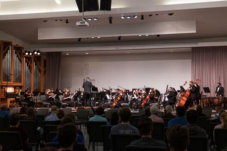 Symphonic Band performs in the annual fall concert in the chapel. - Photo by Joey Echeverria