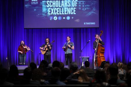 The Arcadian Wild performs in the chapel. - Photo by Kristi McMurry Woody