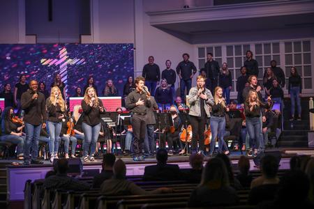 Music students perform in Night of Worship at Englewood Baptist Church. - Photo by Kristi McMurry Woody