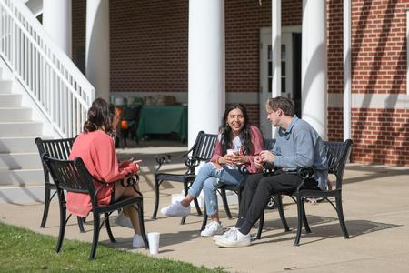 Students gather outside the Bowld Student Commons for the MOSAIC cookout.  - Photo by Kristi McMurry Woody