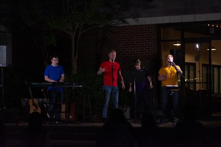 Students perform during Open Mic Night at Barefoots Joe. - Photo by Naomi Mengel