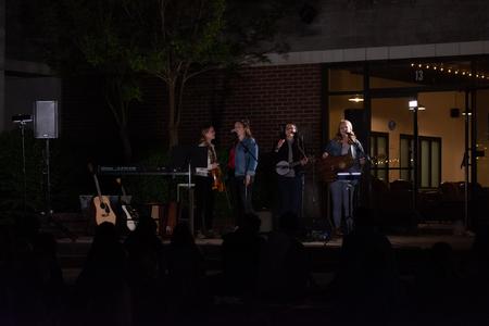 Students perform during Open Mic Night at Barefoots Joe. - Photo by Naomi Mengel
