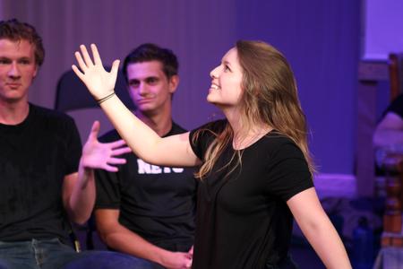 Members of Blank Slate Improv perform in the W.D. Powell Theatre. - Photo by Abigail Aspinwall