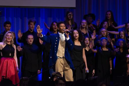 Students perform in a Broadway themed concert in the chapel. - Photo by Naomi Mengel