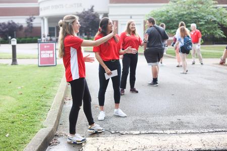 Enrollment counsellors welcome guests to New Student Orientation. - Photo by Kristi McMurry Woody