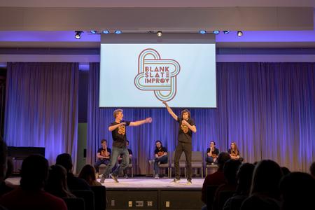 Members of Blank Slate Improve perform in the chapel. - Photo by Cade Smith