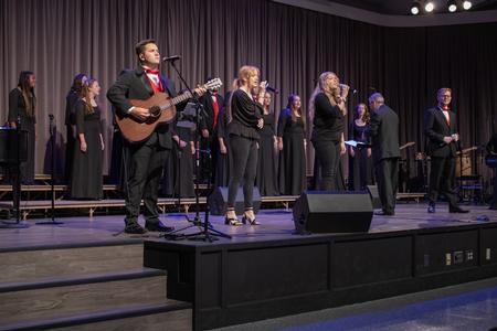 Students perform in the music department's annual fall choral concert. - Photo by Abigail Aspinwall