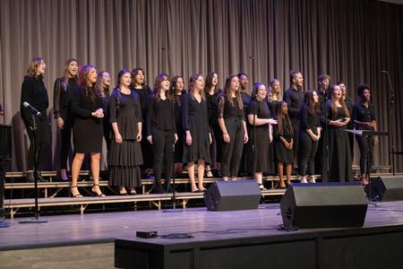 Students perform in the music department's annual fall choral concert. - Photo by Abigail Aspinwall