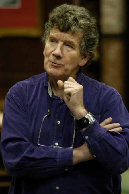 Following a performance of <i>Shadowlands</i>, Nigel Goodwin lead a discussion about the play. Goodwin is founder and director of Genesis Arts Trust in Great Britain, a ministry to actors, musicians, artists, poets and others in the fine and performing arts. He is a board member of the C.S. Lewis Foundation and is associate director of the C.S. Lewis Summer Institute. - Photo by Kristen Nicole Sayres