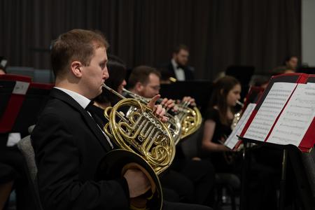Union's band and orchestra perform in the chapel. - Photo by Cade Smith