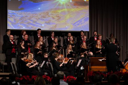 The music department performs Handel's Messiah in the chapel. - Photo by Cade Smith