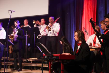The jazz band performs during the Union Christmas concert in the chapel. - Photo by Kristi McMurry Woody