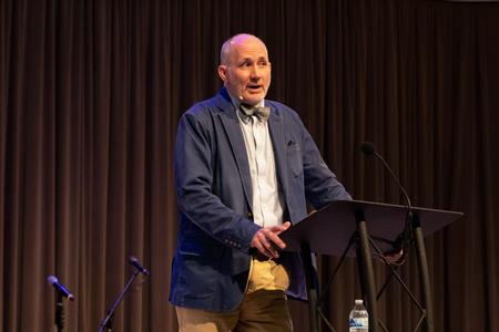Brad Green, professor of theological studies, delivered a sermon from 1 John 2:15-27 during a Word Series chapel. - Photo by Lyla Dietz