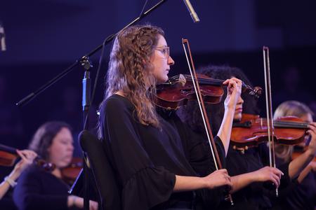 Anna Claire Adams performs during the annual Night of Worship at Englewood Baptist Church. - Photo by Kristi McMurry Woody