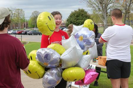 Students gather for the ResLife Field Day event. - Photo by Eli Creasy