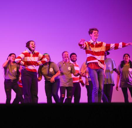 Students perform with Student Activities Council at Variety Show 2022. - Photo by Suzanne Rhodes