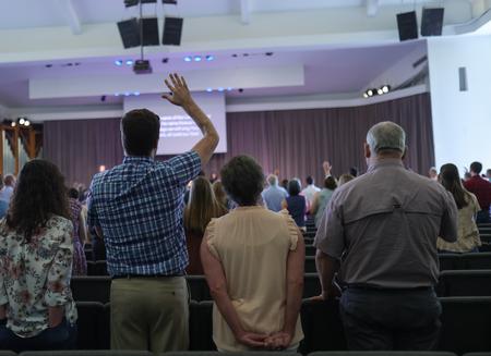 Union seniors and their families worship together during the annual commissioning service for graduating students. - Photo by Suzanne Rhodes
